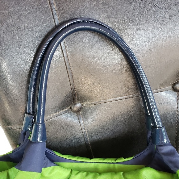 SOLD🍀Kate Spade Blue Green Stripe Stevie Bag - Picture 5 of 8